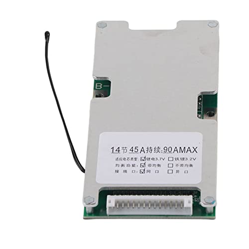 Placa de protección de batería de litio Zerodis 14S 45A con sistema de carga de equilibrio