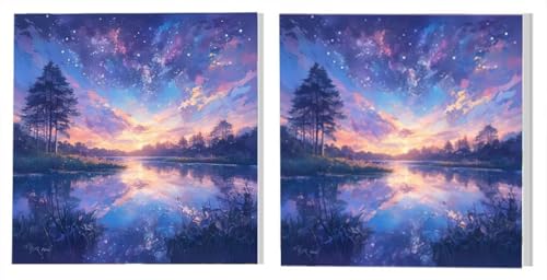 ��l�������G2�L�b�g, ���̐X, DIY�f�W�^���G��L�b�g, ��l�̊G��Z�b�g�L�����o�X, �u���V�ƃA�N�����G�̋�t��, �f�W�^�����G�͌���, ���S�҂̎q������, �q���K�������, �z�[���ǐQ������, �t���[���Ȃ� 100x100cm L8DY-545