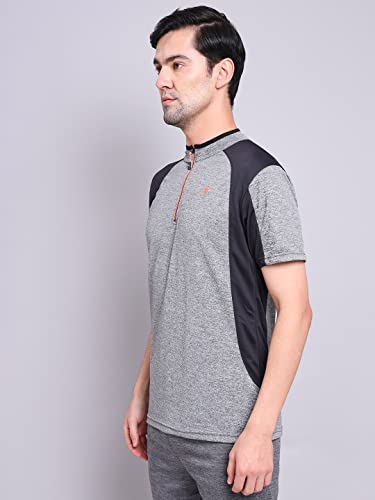 Image of TECHNOSPORT Men's Polyester Slim Fit T-Shirt