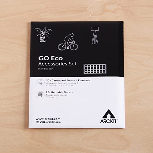 Arckit Go Eco Accessories Pack | Cardboard Pop-Out Figurines Vegetation Furniture | Modelmaking Figures Hobby & Craft | Model House Dollhouse People #TOP2