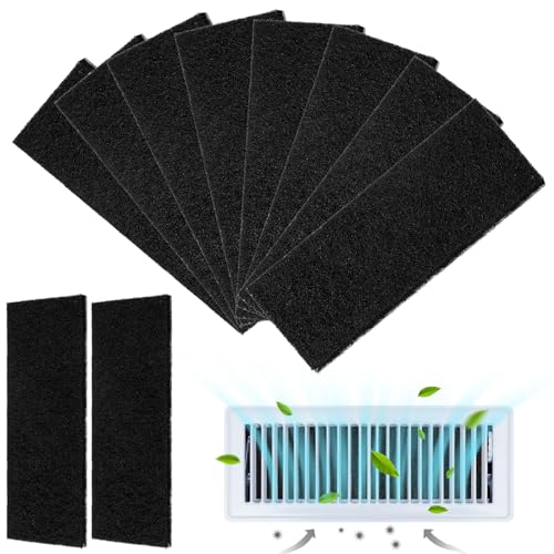 UCandy 4'x10' Activated Carbon Air Vent Filters for Home, Floor Vents Filters, AC Vent Filter,Floor Registers Filters,10 Pcs Charcoal Vent Filter Home