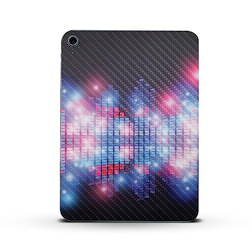 Image of MightySkins Carbon Fiber Skin Compatible with Apple iPad 10.9 inch 10th Gen (2022) Full Wrap Kit - Neon Eq | Protective, Durable Textured Carbon Fiber Finish | Easy to Apply | Made in The USA