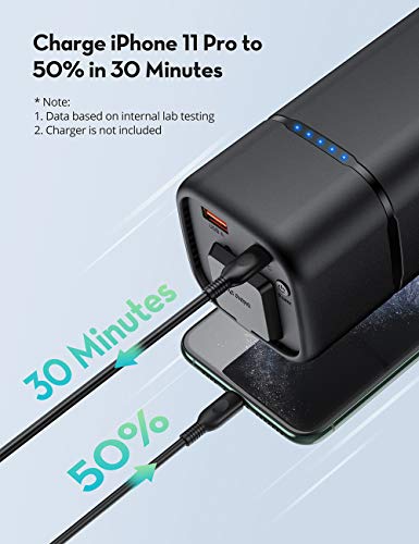 Portable Charger USB C RAVPower Power Bank with AC Outlet 80W 20000mAh 30W PD External Battery Pack Emergency Backup Power Supply for Laptop MacBook Pro iPad Pro iPhone Galaxy (Charger Not Included) - Thumbnail 4