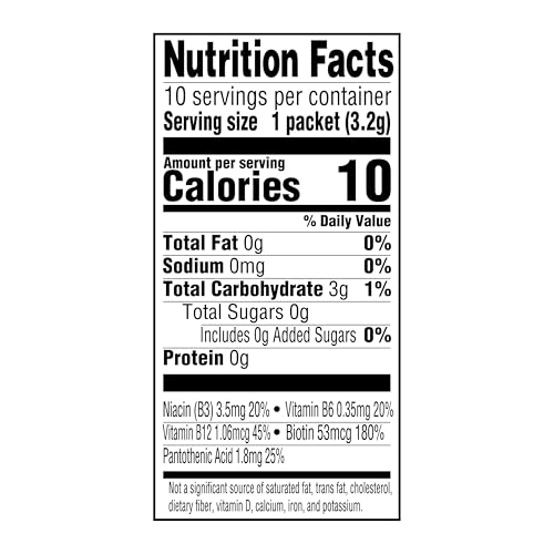 Image of Amazon Grocery, Strawberry Drink Mix with Caffeine, 10 packets, 1.1 Oz