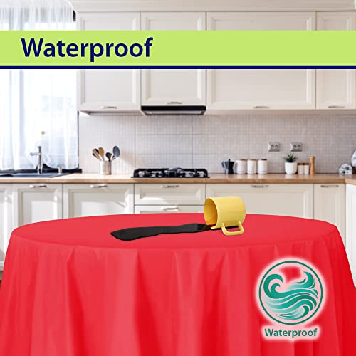 Image of Party Dimensions Red Disposable Plastic Tablecloth for Round Tables (36 Pack) Table Cloths for Parties, Events & Weddings, Indoors & Outdoors, 84 inches, Plastic Table Cover
