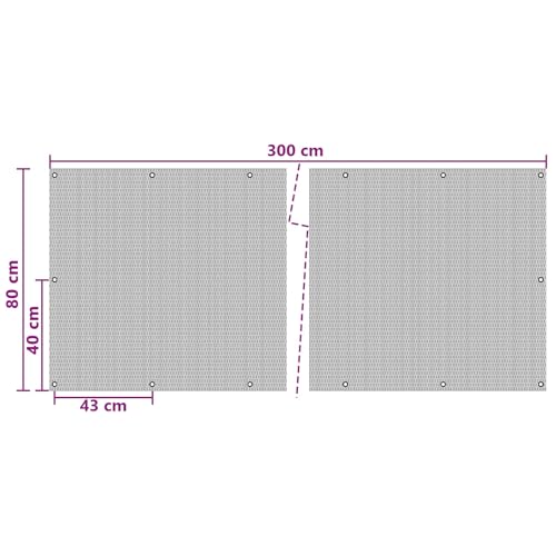 Brise-vue balcon en rotin synthétique premium aspect tressé anthracite - 5