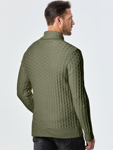 JMIERR Mens Knit Sweater Casual Shawl Collar Pullover Sweater Slim Fit Solid Color Fall Fashion Button Textured Sweaters2