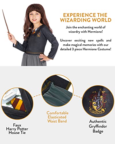 Disfraz de Hermione para niñas con varita y peluca miniatura 6