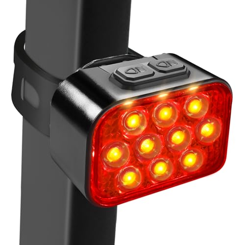 BUCKLOS Bike Lights Front and Back for Night Riding, 10