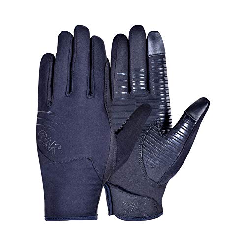 AK AKRS-8392 - Guantes de equitación para equitación (gamuza para todas las estaciones, multifunción), color negro Cover