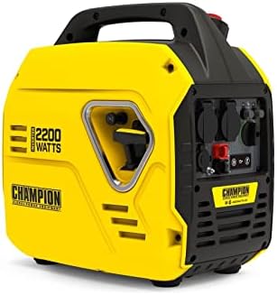 Champion Power Equipment 92001i 2000 Watt Petrol Portable Inverter Generator - 240V, 79cc Engine, 4.0L - The Mighty Atom - Super Lightweight, True Sine Wave, EZ Start, Ultra Quiet