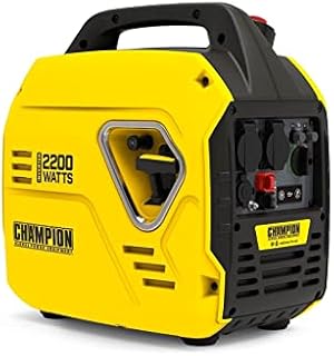 Champion Power Equipment 92001i 2000 Watt Petrol Portable Inverter Generator - 240V, 79cc Engine, 4.0L - The Mighty Atom - Super Lightweight, True Sine Wave, EZ Start, Ultra Quiet