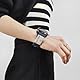 Oneress YA4313 Medizinisches ID-Uhrenband für Apple Watch, graviert, Blutverdünner auf dem Etikett, wasserdicht, Edelstahl, medizinische Warnmarken für Damen und Herren, Weiß
