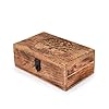 Samhita Handmade Mango Wood Tree of Life Engraving Beautifully Keepsake Box Jewellery Organiser Unique Gift Ideas for Men & Women (Flame Work Finish) #3