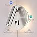 Round Wall Mount Reading Light for Bed Bedside, Modern Hardwired Sconce with on off Switch for Bedroom, Brushed Nickel Wall Sconce Mounted Beside Reading Lamp, Decorative Wall Night light (Silver)