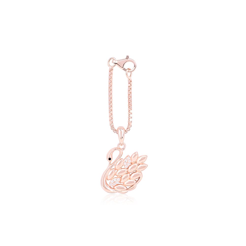 Sparkle Swan Charm, 925 Silver with CZ Stones | Watch Charm Jewellery | Phone Cover Jewellery | Silver Jewellery | Accessorries for Women & Girls | Certificate of Authenticity and 925 Hallmark-image-49