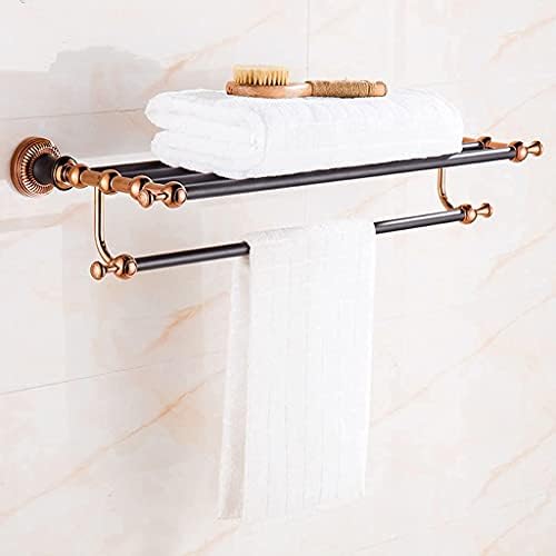 Universal Towel Rack, Bathroom Black Rack Tower Hanger Metal Storage Rack Bathroomtifunctional Towel Rack Bathroom Decoration Hardware 62Cm/Gold