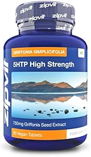 5HTP High Strength 750mg Natural Griffonia Seed Extract, 90 5-HTP Tablets. Suitable for Vegetarians and Vegans.