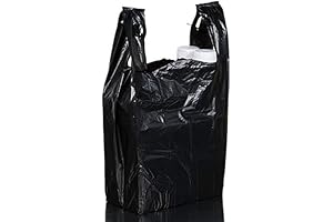 Carry-Out Plastic Bag Black T Shirt Bags