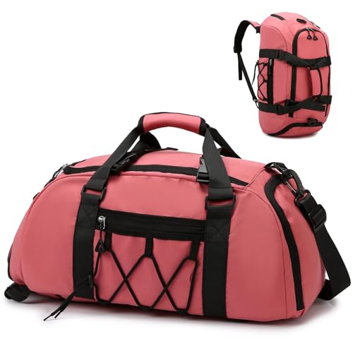 Travistar Sporttasche Damen Herren Reisetasche Rucksack - Wasserdichter Trainingsbeutel mit Schuhfach Nassfach Travel Duffle Bag Schwimmtasche Fitnesstasche für Reisen, Fitness, Sport, Weekender