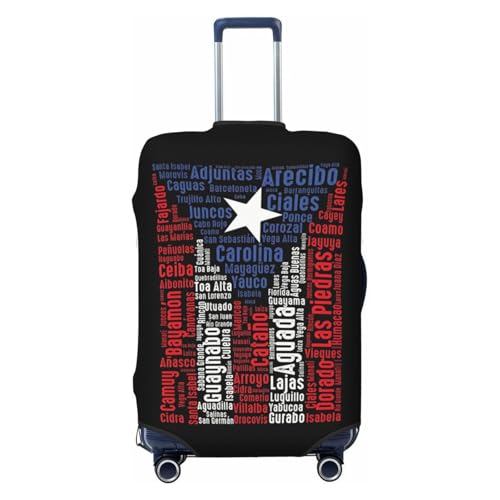 Puerto Rico Flag Luggage Cover Protective Cover Anti-scratch Fits 18-32 Inch Luggage