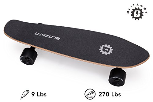 Blitzart Mini Flash 28" Electric Skateboard Electronic Hub-Motor 2.8" Wheel E-Skateboard (Black) #TOP1