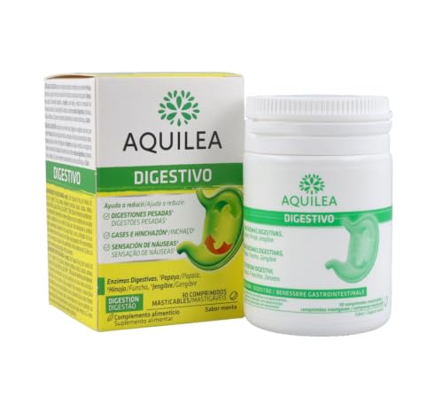 AQUILEA | Digestivo | 30 comprimidos Masticables | Sabor Menta