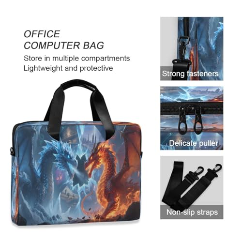Maletín para portátil con diseño doble dragón ALAZA miniatura 5
