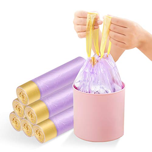 LASMEX Kordelzug-Müllbeutel mit Kopfstützenhaken, 3,8 Liter Cover