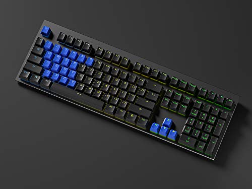 Image of HK GAMING Rubber Backlit Doublesht Keycap Set | OEM Profile for Mechanical Keyboard (23 Keys, Dark Blue)