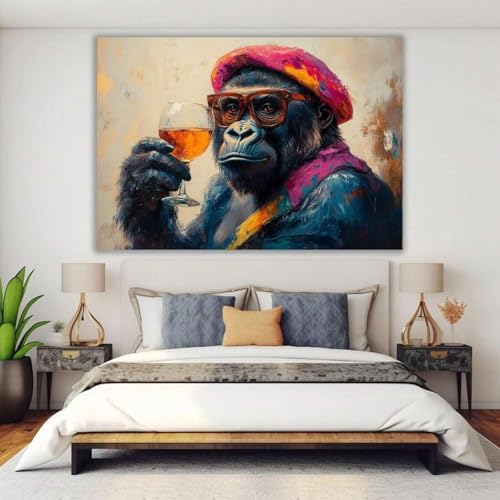 Peinture décorative graffiti idée cadeau originale pour salon moderne - 4