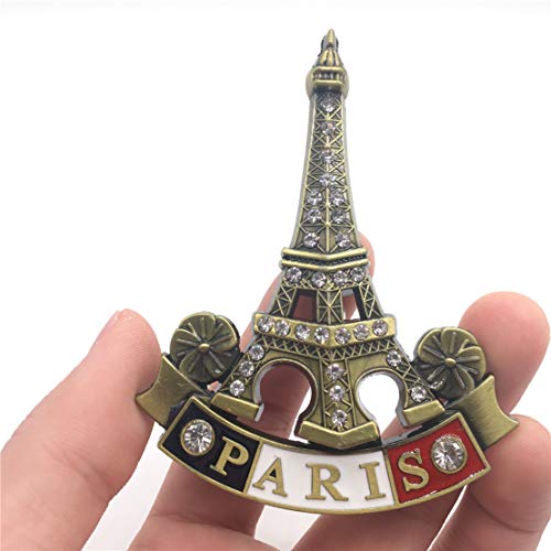 Eiffel Tower Paris France Fridge Magnet 3D Metal Handmade Craft Tourist Travel City Souvenir Collection Letter Refrigerator Sticker #TOP4