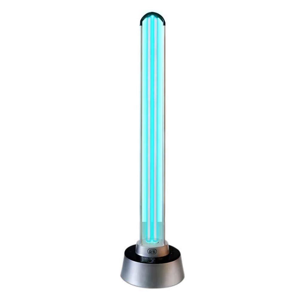 Lámpara germicida UV 150W con Control Remoto, Lámpara de desinfección móvil con ozono | Inicio Jardín de Infantes Desodorante y ácaro Púrpura Esterilización de eficacia Alta y Ligera 99.9%-Silv