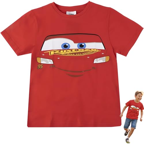 T-Shirt Enfant Manches Courtes en Coton Doux Disney Cars