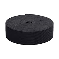 Nastro Elastico per Cucito e Sartoria - 25 Metri, Merceria, Tessuti - Nero (45 mm x 25 m