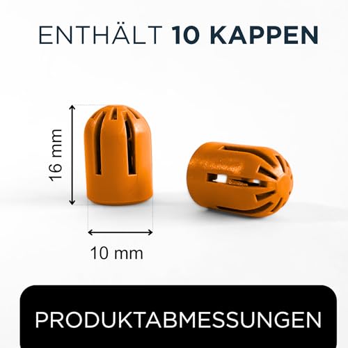 OMEGACAP Kabeleinziehhilfe für Leerrohre, festsitzende Einziehhilfe für Leerrohre, Handwerker und Laien, 10 Stück (LAN CAT 7 ORANGE, 10)