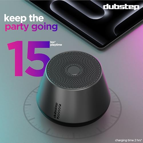 Image of Dubstep Pop 610 Wireless Speaker, 15 Hrs Playtime, 52mm Dynamic Drivers, TWS Pairing, 6W Output Bluetooth Speakers (Grey)