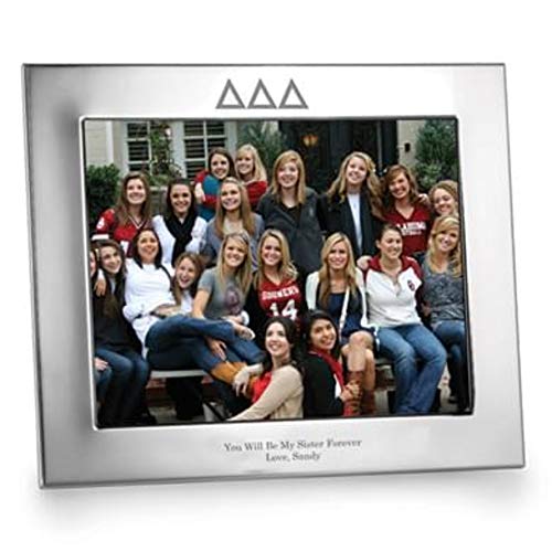 M. LA HART Delta Delta Delta Polished Pewter 8x10 Picture Frame