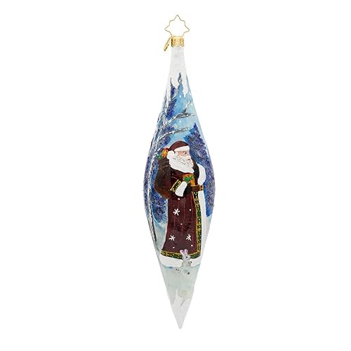 Christopher Radko Hand-Crafted European Glass Christmas Tree Decorative Ornament, Evergreen