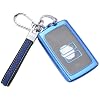 ORUZA Car Key Cover for Renau1t, 4 Buttons Car Key Fob for Renau1t, TPU Cover Shell with Keychian For Renau1t Clio Megane Koleos Kadjar Talisman Captur Espace Dacia Duster Blue