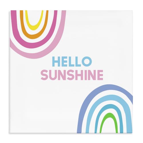 Stupell Industries 'Hello Sunshine Pastel Greeting Pink Blue'| Canvas Art