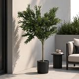 Mendler Künstlicher Olivenbaum HWC-Q88 Outdoor Polyethylen 130x99x50cm