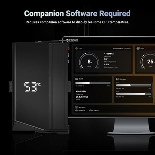 ID-COOLING FROZN A410 TD CPU Air Cooler, 4 Heat Pipes, 120mm High-Performance Fan, Real-Time Temperature Display, Pre-Applied Thermal Paste, Compatible with Intel LGA 1700/1200/115X & AMD AM5/AM4 - Image 4