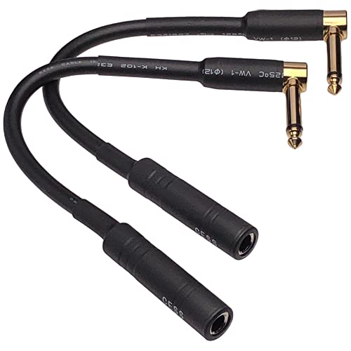 Cess-090 Low-Noise Right Angle 1/4 Ts Male To Female Guitar Extension Cable, 2 Pack #TOP4