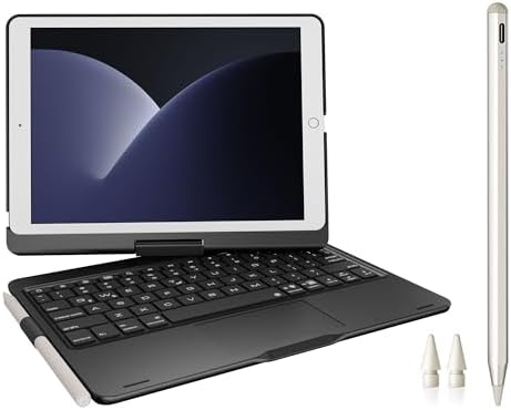 Wireless Keyboard Case with Trackpad + Stylus Pen for iiPad 10.2-inch (9th-7th)& Air 3rd Gen & iPad Pro 10.5 inch image 2