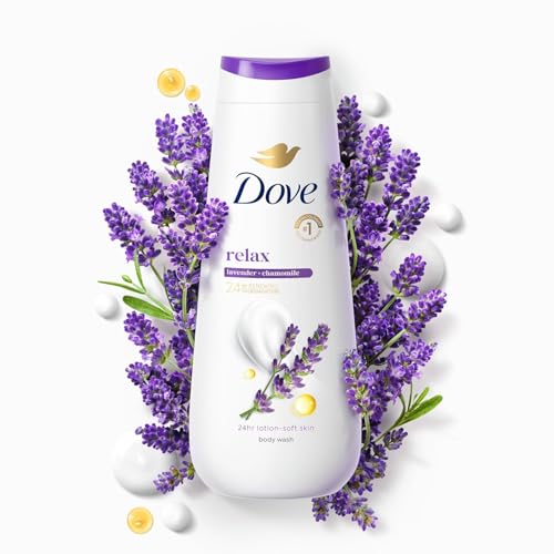 Image of Dove Body Wash Relaxing Lavender Oil & Chamomile for 24hr Lotion-Soft Skin Moisturizing Skin Cleanser with No Sulfates No Parabens 591ml