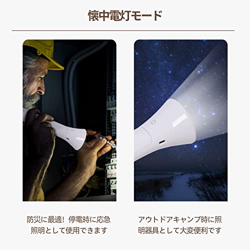 デスクランプ 5W デスクライト LED 目に優しい電気スタンド 懐中電灯機能付き 防災対応可能 3段階色温度 無段階調光 ナイトライト 180°折りたたみ式 記憶機能 タッチセンサー USB充電式 [4]