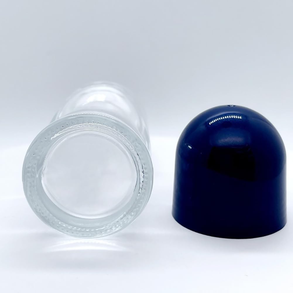 2 Pcs 70ml Clear Glass Oil Roller Bottle Empty Deodorant Bottles Containers Perfume Aromatherapy Roll on Bottles Refillable Cosmetic Aplicator