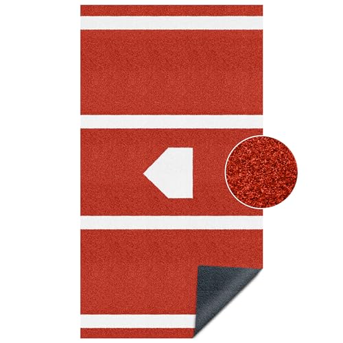 ZivPlay Batting Mat Baseball Hitting Mat Baseball Batting Cage Mat 11' x 5'' Regulation Size Turf Batters Box Mat with Home Plate and Anti Fade Turf for Baseball Softball Training Indoor and Outdoor by ZivPlay - Used condition - US$139.67