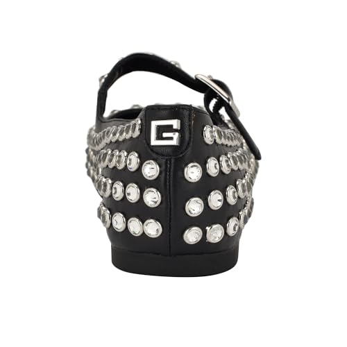Guess Women's KALIDAL Mary Jane Flat, Black 001, 6.53